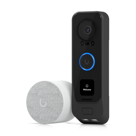 Ubiquiti UniFi Protect G4 Doorbell Pro PoE Kit, 2MP Camera, Secondary 2MP Package Camera, IR Up To 20ft, Includes PoE Chime, Doorbell is PoE