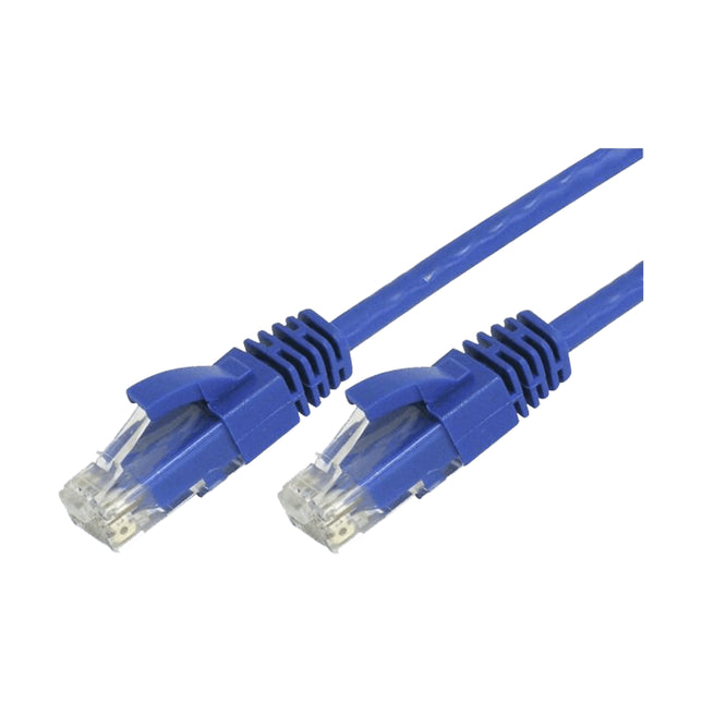 25-meter blue CAT5e UTP network patch lead with molded RJ45 connectors.