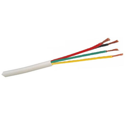 Electra Cables 4-core 14/0.20 white security cable, 100m roll