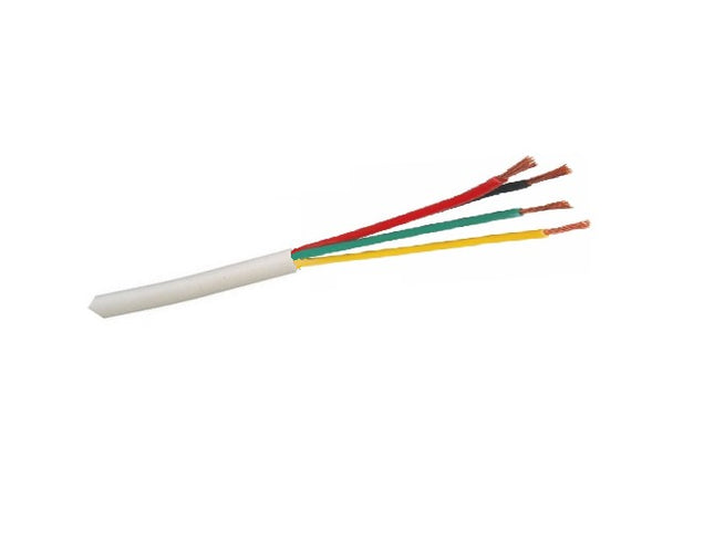 Electra Cables 4-core 14/0.20 white security cable, 100m roll