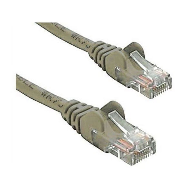 8ware 0.25-meter 25cm grey CAT5e UTP 26AWG copper network patch lead with molded RJ45 connectors.
