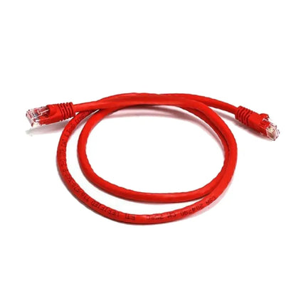 8ware 0.5-meter red CAT6A 10Gbps UTP LSZH low smoke zero halogen Ethernet patch cord with snagless RJ45 connectors.