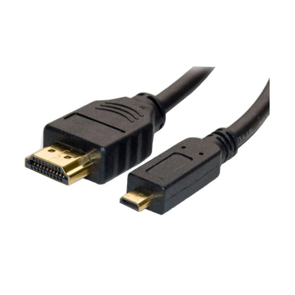 8ware 1.5-meter Micro HDMI Type-D to High-Speed HDMI Type-A cable with Ethernet male to male.