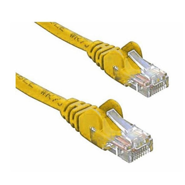 8ware 1-meter yellow CAT5e UTP 26AWG copper network patch lead with molded RJ45 connectors.