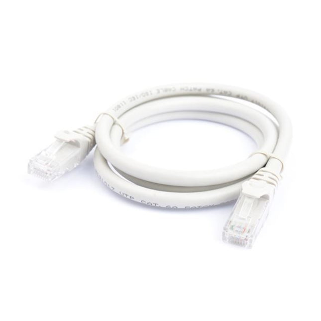 8ware 1-meter grey CAT6 UTP 26AWG network patch lead with molded RJ45 connectors.