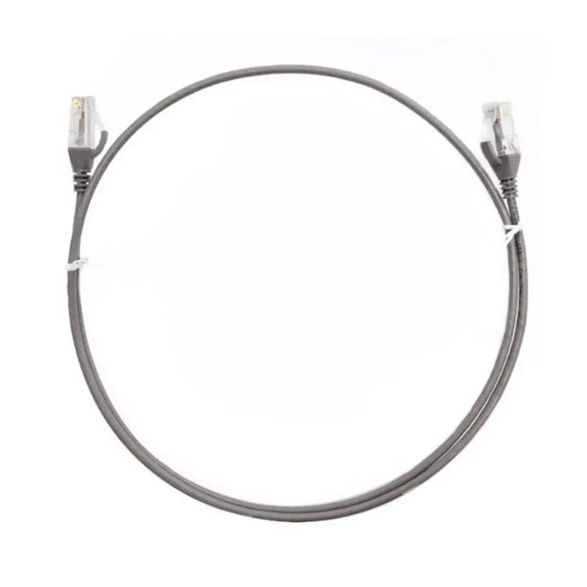 8ware 20-meter grey ultra-thin slim CAT6 network patch cord with snagless RJ45 connectors.