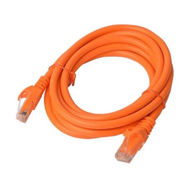 8ware 2-meter orange CAT6A UTP unshielded network patch lead with snagless RJ45 connectors.