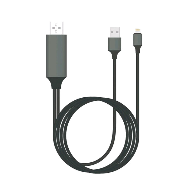 8ware 2-meter plug and play Lightning to HDMI AV adapter cable for iPhone and iPad screen mirroring.