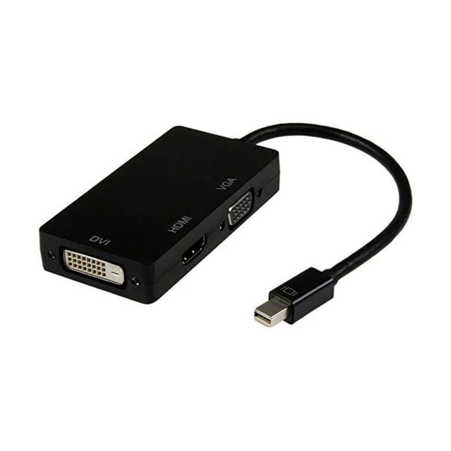 8ware 3-in-1 Mini DisplayPort Thunderbolt to HDMI DVI and VGA multi-port hub adapter.