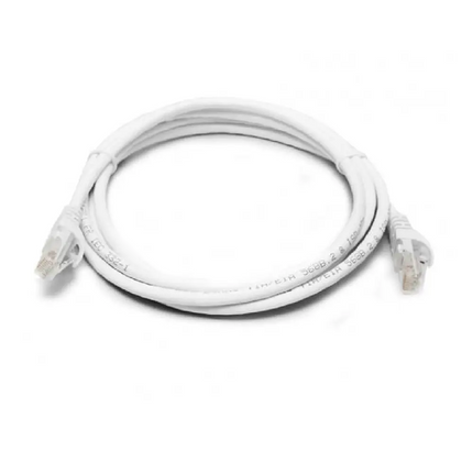 8Ware 8W-PL6-2WH CAT6 2m White Ethernet Network Cable front view showing RJ45 connectors