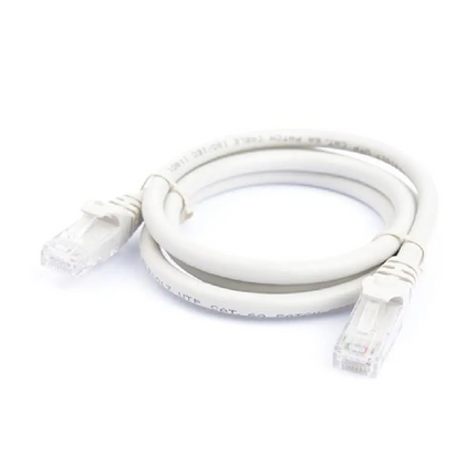 8ware 1m CAT6 UTP grey ethernet cable front profile showing RJ45 connectors