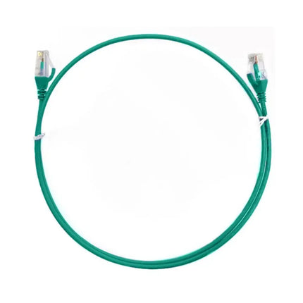 8ware 2-meter green ultra-thin slim CAT6 network patch cord with snagless RJ45 connectors.