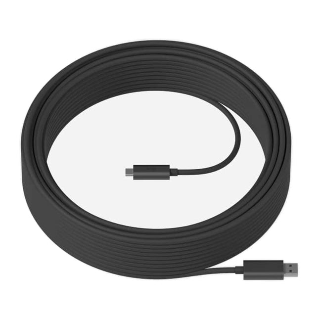 Logitech Strong USB - A to USB - C Cable: 10 meters (32.8 ft) USB - C extension cable for tight spaces: 152mm (6 in) - CCTV Guru