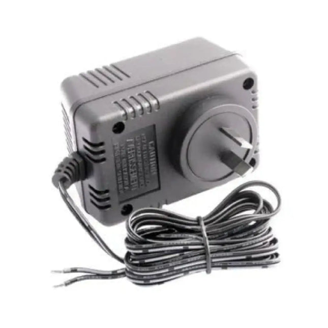 Heavy duty AC24V 1A unregulated alternating current power supply adapter plug pack for commercial security equipment and CCTV setups.