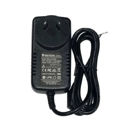 Hikvision compatible ACPS14.3 CME 14.3V DC 2.5A continuous switching power supply adapter plug pack with 2-core output lead.