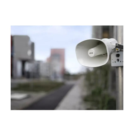 AXIS C1310-E Mk II network speaker horn 02813-001 isolated on a white background for e-commerce store.
