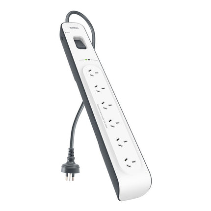 Belkin BSV603 6-Outlet 2-Meter Surge Protection Strip,Complete Three-line AC protection, Protects Against Spikes And Fluctuations, CEW $30,000,2YR - CCTV Guru