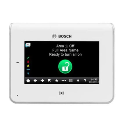 Bosch B942W G-Series white 4.3-inch touchscreen alarm keypad with built-in proximity reader for B9512G, Australia