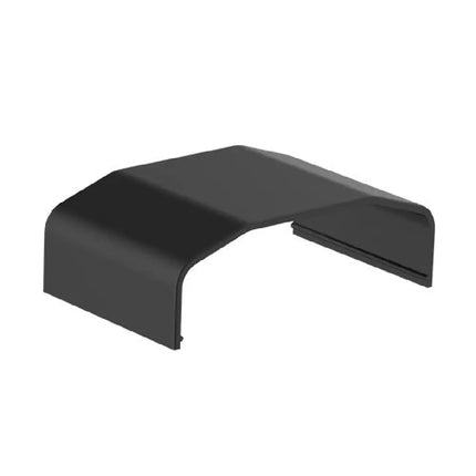 Brateck black ABS plastic cable cover joint connector piece used to link and extend wall-mounted wire hider tracks cleanly.