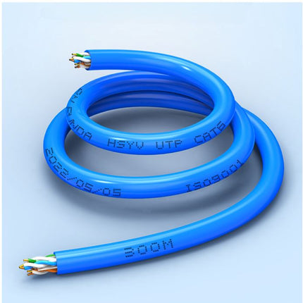 8Ware 350m CAT6A Ethernet LAN Cable Roll Blue Bare Copper Twisted Core PVC Jacket >305m