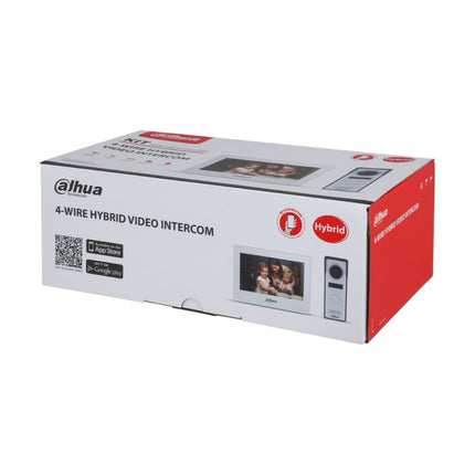 Dahua 4-wire hybrid video intercom packaging on a white background