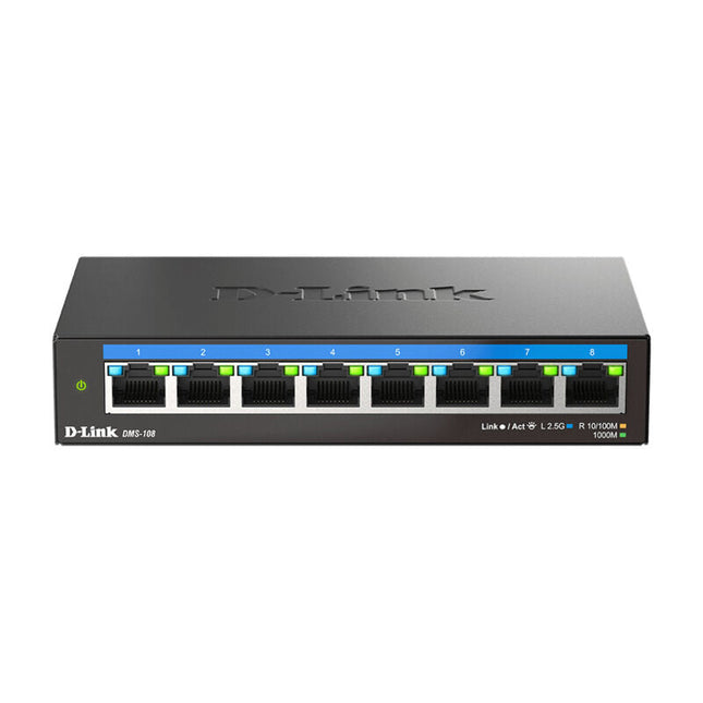 D-Link DMS-108 8-Port 2.5GbE Multi-Gigabit Desktop Switch