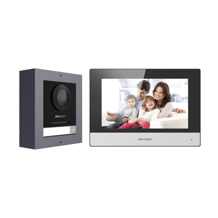Hikvision IP Intercom Kit, KIS602 with Intercom Monitor & Door Station, PoE, Surface Mount