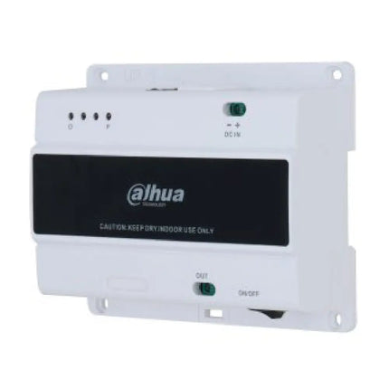Dahua DHI-AC-VTNS1001B-2 2-wire switch with RJ45 port connectivity for upgrading analog video intercom setups.