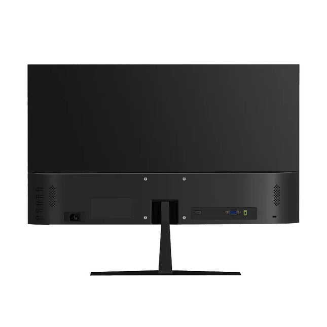 Dahua 27-inch security surveillance monitor highlighting its ultra-narrow bezel design and sturdy metal desktop stand.