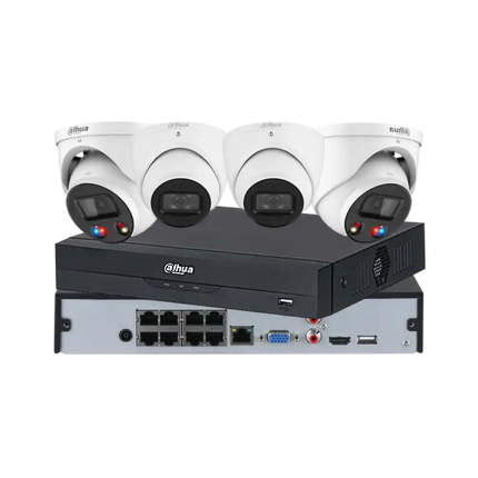 Dahua 6MP 8 Channel Security Camera Kit: 2 x DH-IPC-HDW3666EMP-S-AUS 2 x DH-IPC-HDW3649H-AS-PV-ANZ 1 x DHI-NVR4108HS-8P-AI/ANZ