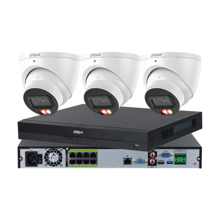 Dahua AcuPick Full Colour CCTV Kit: 2 x 8MP (4K) Cameras with One-way Audio &amp; 8 Channel NVR