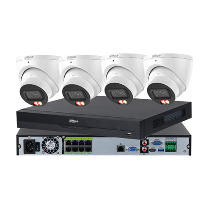 Dahua AcuPick Full Colour CCTV Kit: 2 x 8MP (4K) Cameras with One-way Audio &amp; 8 Channel NVR