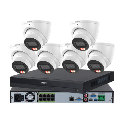 Dahua AcuPick Full Colour CCTV Kit: 2 x 8MP (4K) Cameras with One-way Audio &amp; 8 Channel NVR