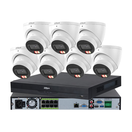 Dahua AcuPick Full Colour CCTV Kit: 2 x 8MP (4K) Cameras with One-way Audio &amp; 8 Channel NVR