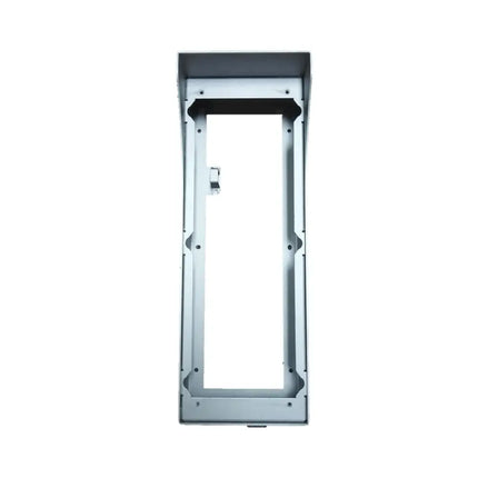 Dahua DH-AC-VTOB110 silver aluminum surface-mounted protective enclosure designed for VTO1210C-X multi-tenant door stations.