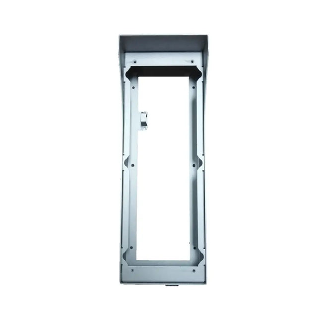 Dahua DH-AC-VTOB110 silver aluminum surface-mounted protective enclosure designed for VTO1210C-X multi-tenant door stations.