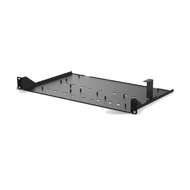 Black Dahua DH-PFH101 19-inch standard SPCC steel server rack mount shelf tray for mini 1U and compact 1U storage devices.