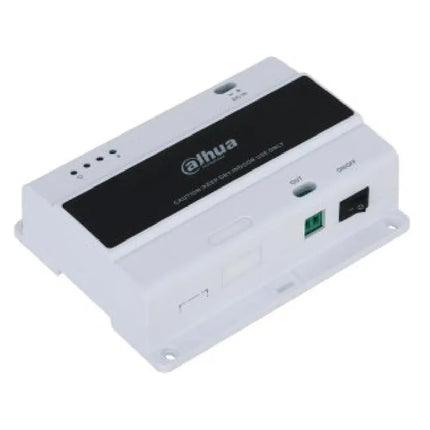 Dahua 2-wire intercom switch accessory for villa and door station monitors, compact white design.