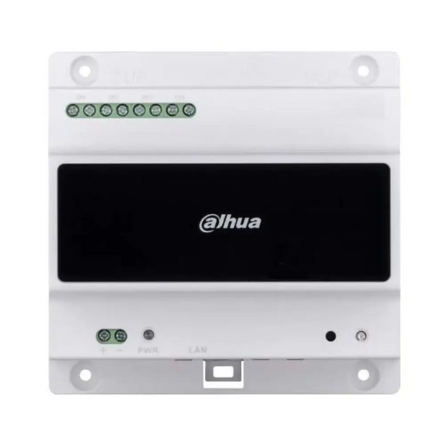 Dahua DHI-VTNC3000A 2-wire network hub and power controller module with 4-channel device output and 1 RJ45 LAN port.