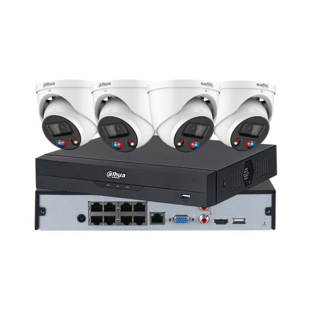 Dahua 4 x 6MP TiOC CCTV Kit: Full Colour Night Vision, Audible Warning & Two-way Audio