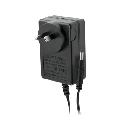 Unbranded 12V DC plug-in replacement power supply adapter with Australian 3-pin mains lead, compatible with security cameras and NVR recorders.