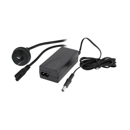 Black HiLook HA-ALARM-POWER 15V 4A security alarm system power supply unit with included mains power cord.
