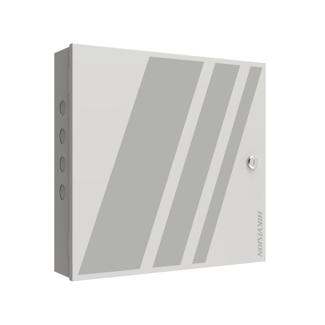 Metallic box with geometric design on a white background