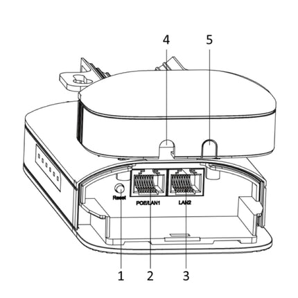Hikvision Wireless Bridge, CPE, Up to 1 km Distance, DS-3WF0FC-2N/O 2.4Ghz 300Mbps