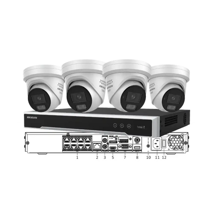 Hikvision 6MP CCTV Kit front view with cameras and NVR