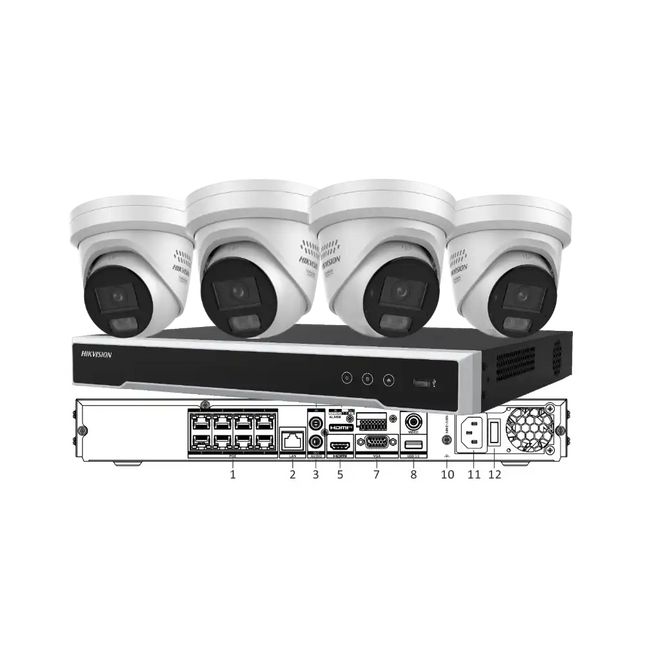 Hikvision 6MP CCTV Kit front view with cameras and NVR