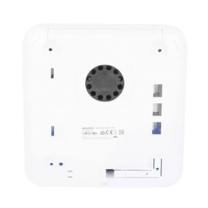 Hikvision AX Pro wireless external security siren and strobe light unit DS-PS1-E-WB isolated on white background.