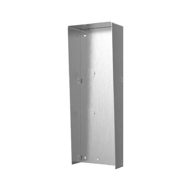Hikvision DS-KABD8003-RS3-S stainless steel rain shield designed for a 3-module video intercom door station.