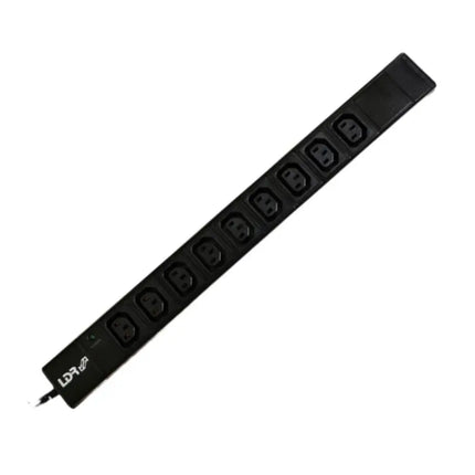 LDR 1U vertical mount 9-port 10A power distribution unit featuring nine IEC C14 outlets with an Australian approved rating, ideal for server racks.