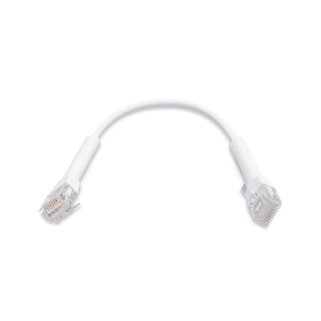 UniFi Patch Cable .22m White, Both End Bendable to 90 Degree, RJ45 Ethernet Cable, Cat6, Ultra-Thin 3mm Diameter U-Cable-Patch-RJ45